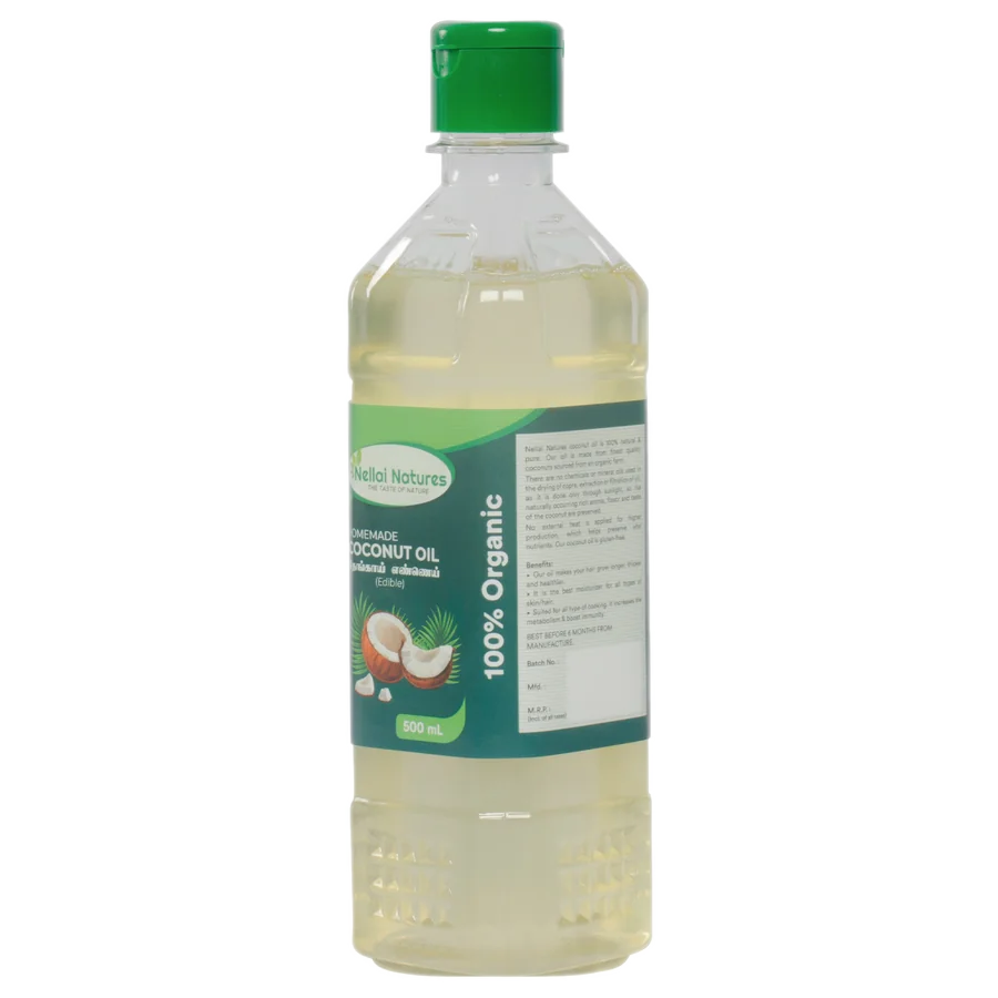 Coconut Oil 500ml - label view