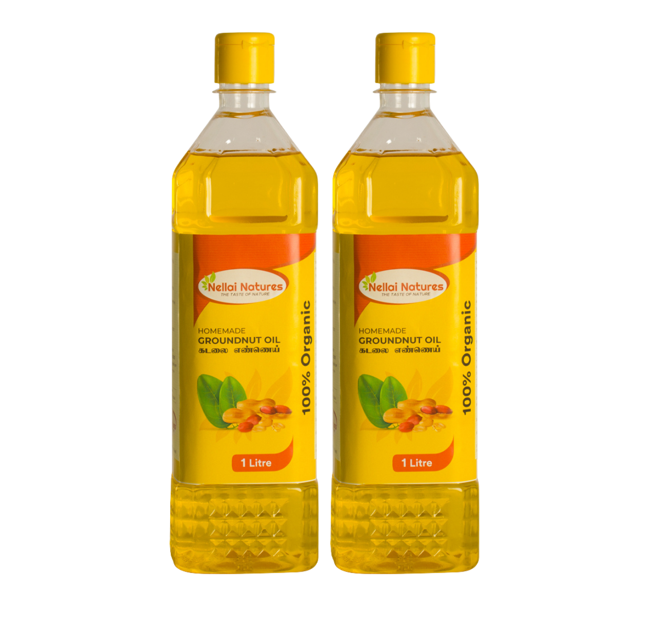 Nellai Natures Groundnut Duo Pack - 2 Groundnut Oil bottles, 1 Litre each
